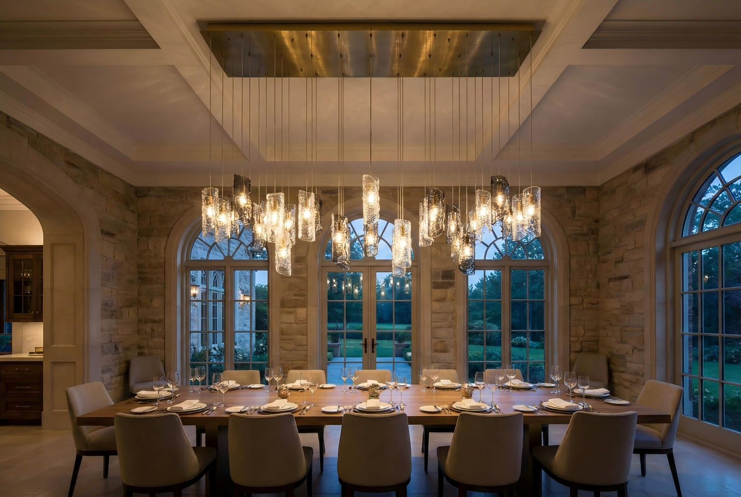 Discover the Ethereal Artistry of Aurorae Lighting's Textured Glass Chandelier