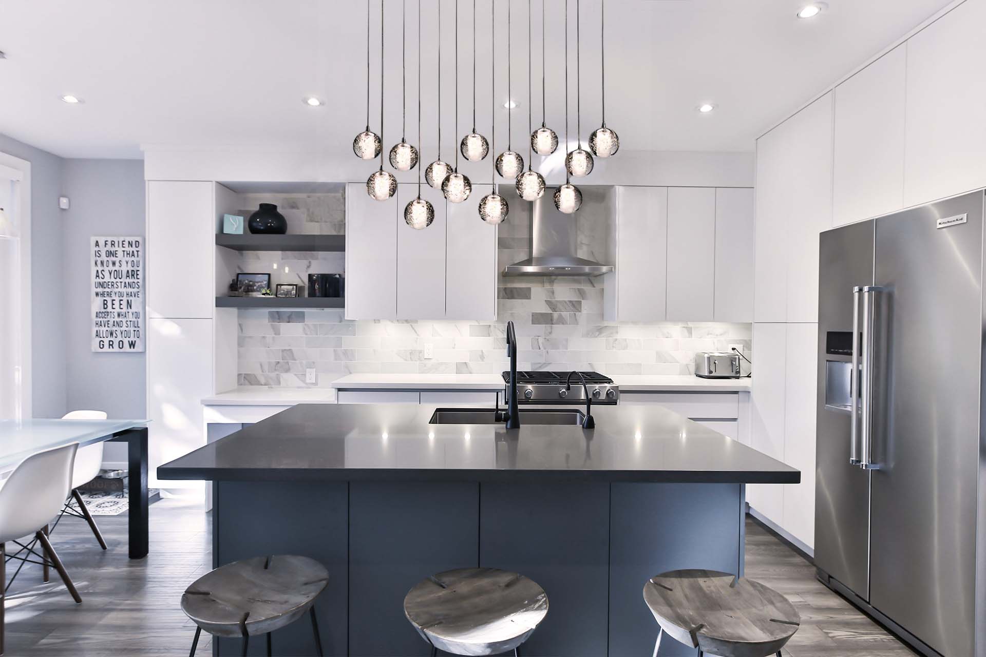 Modern Crystal Ball Chandelier for Kitchen