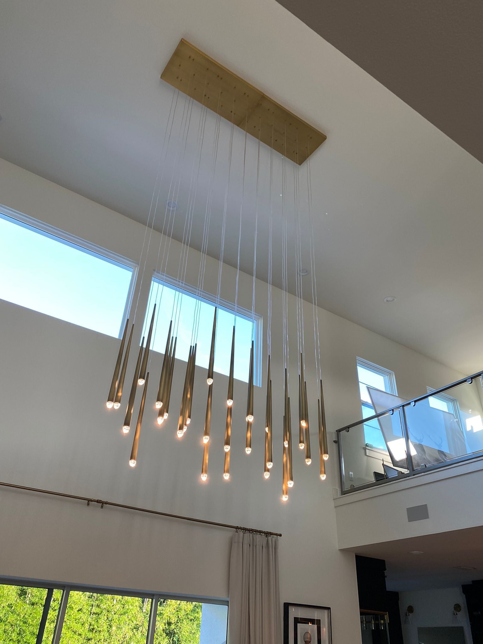 Cascade Cone Pendant Light – #1 Brushed Brass Cone Glow for Kitchen Islands, Dining & Foyers | Aurorae Lighting