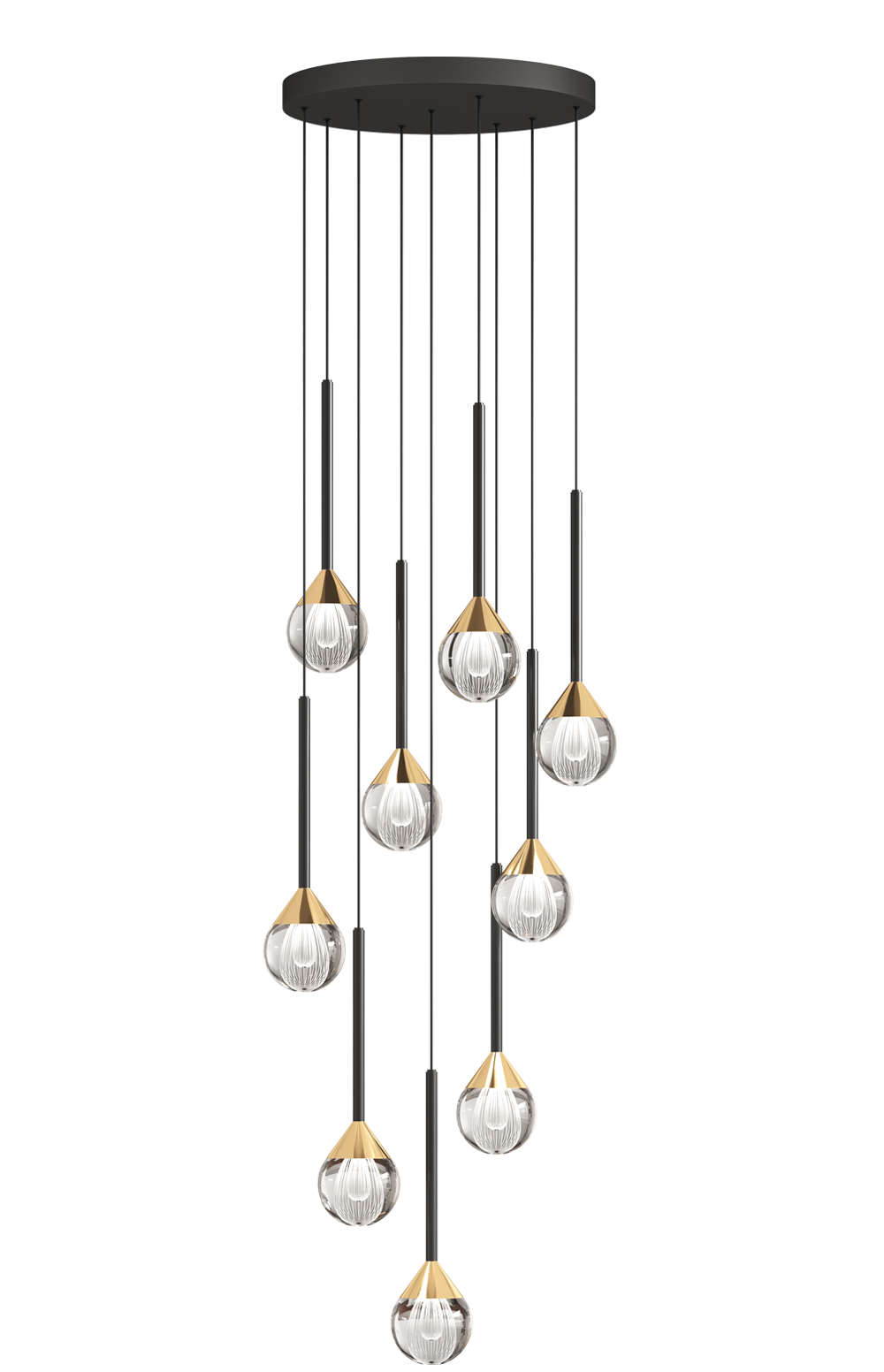 Modern Crystal Ball Pendant Light by Aurorae Lighting