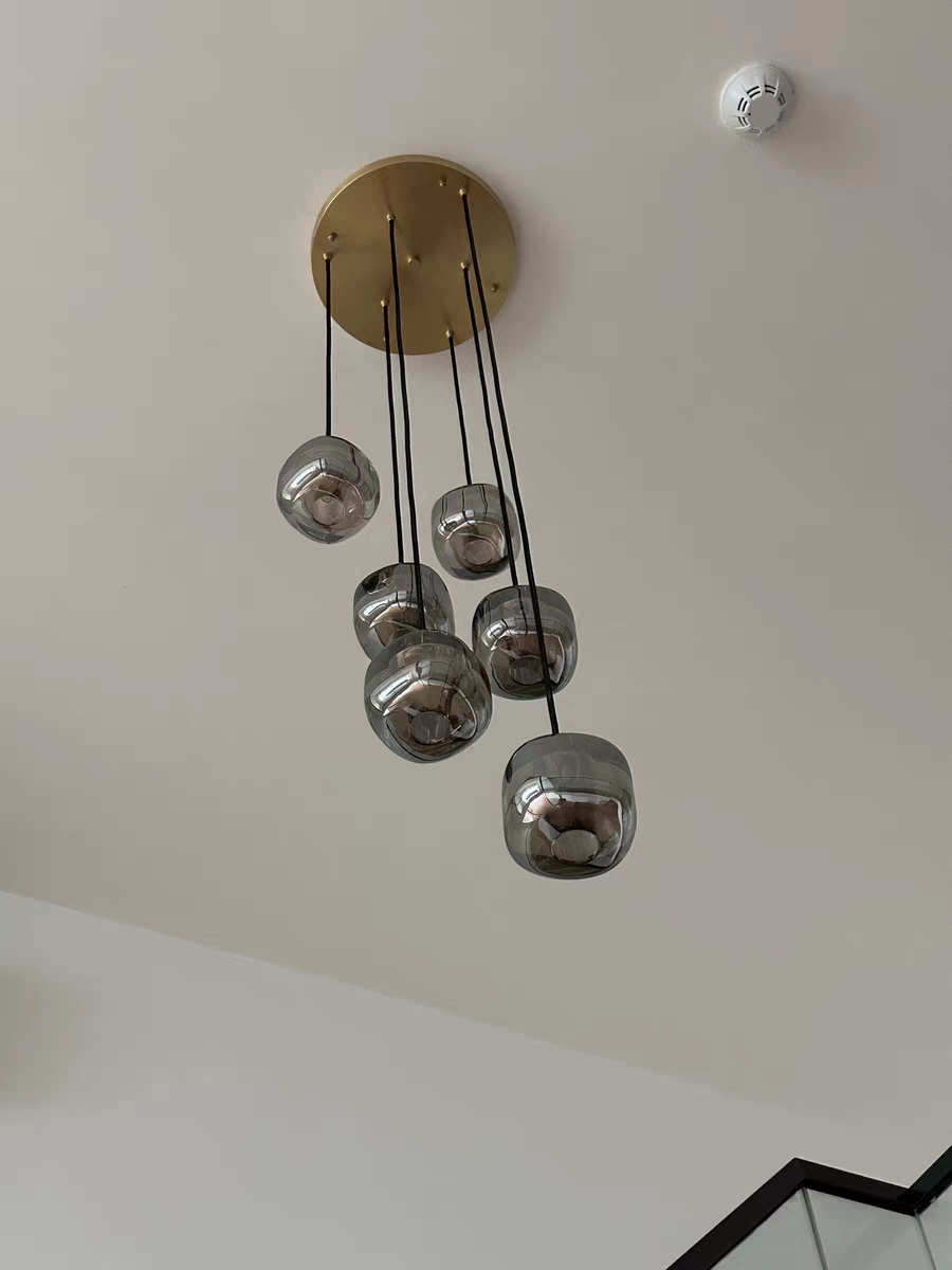 Top view of Cubes Pendant Light random drop style