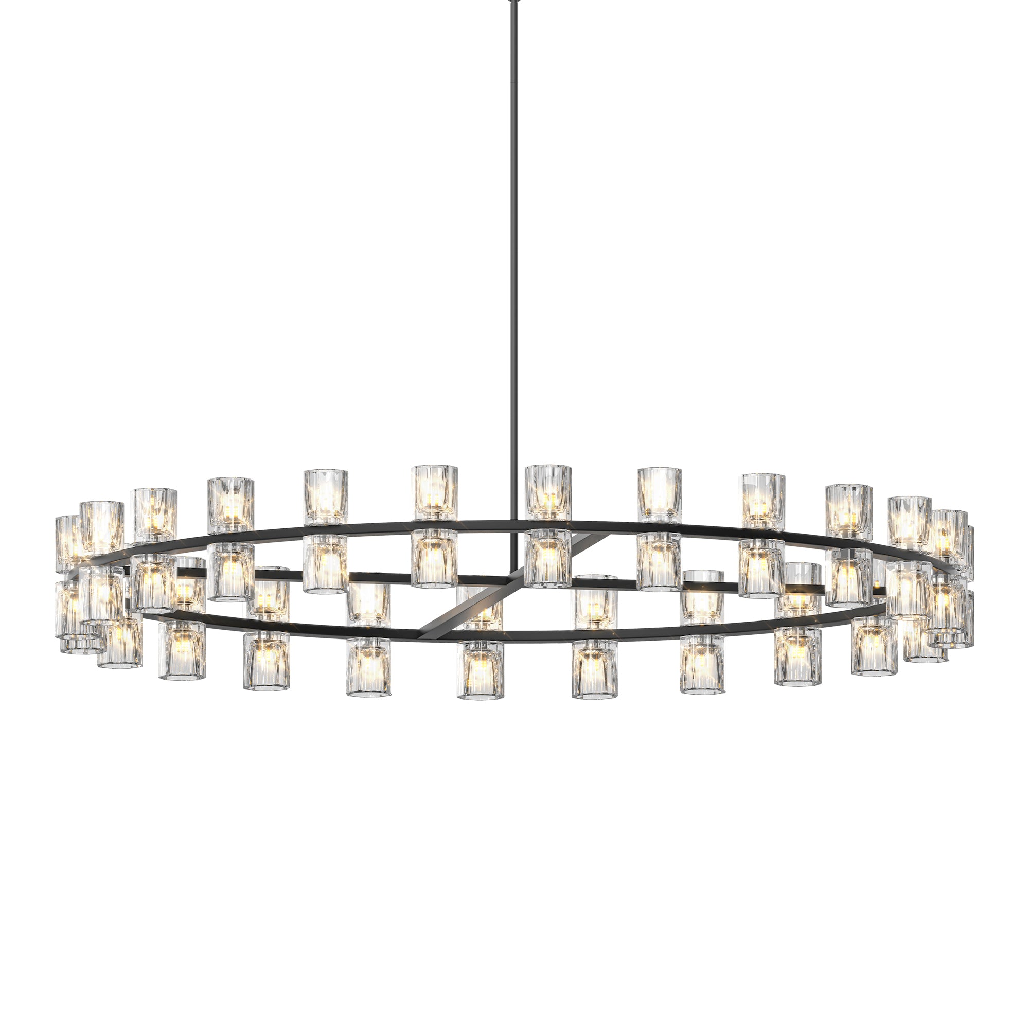 Chandelier with multiple lights on a white background