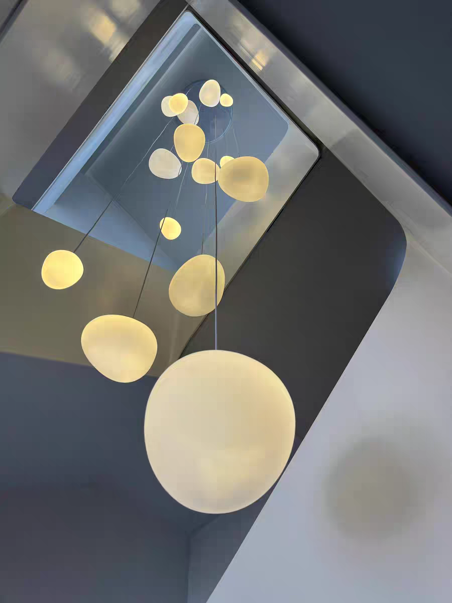 Pebbles Pendant Light in a staircase setting