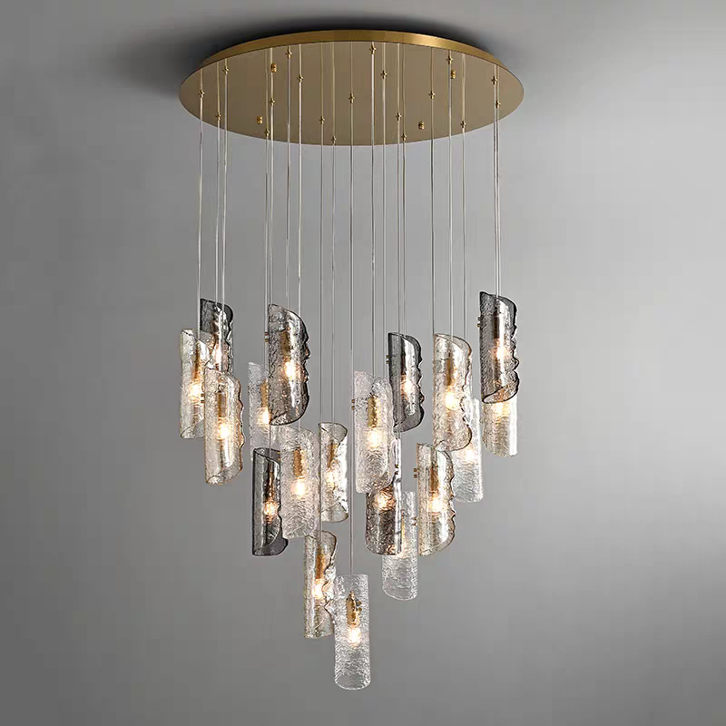 Aurorae Lighting multi-light chandelier with multiple pendants