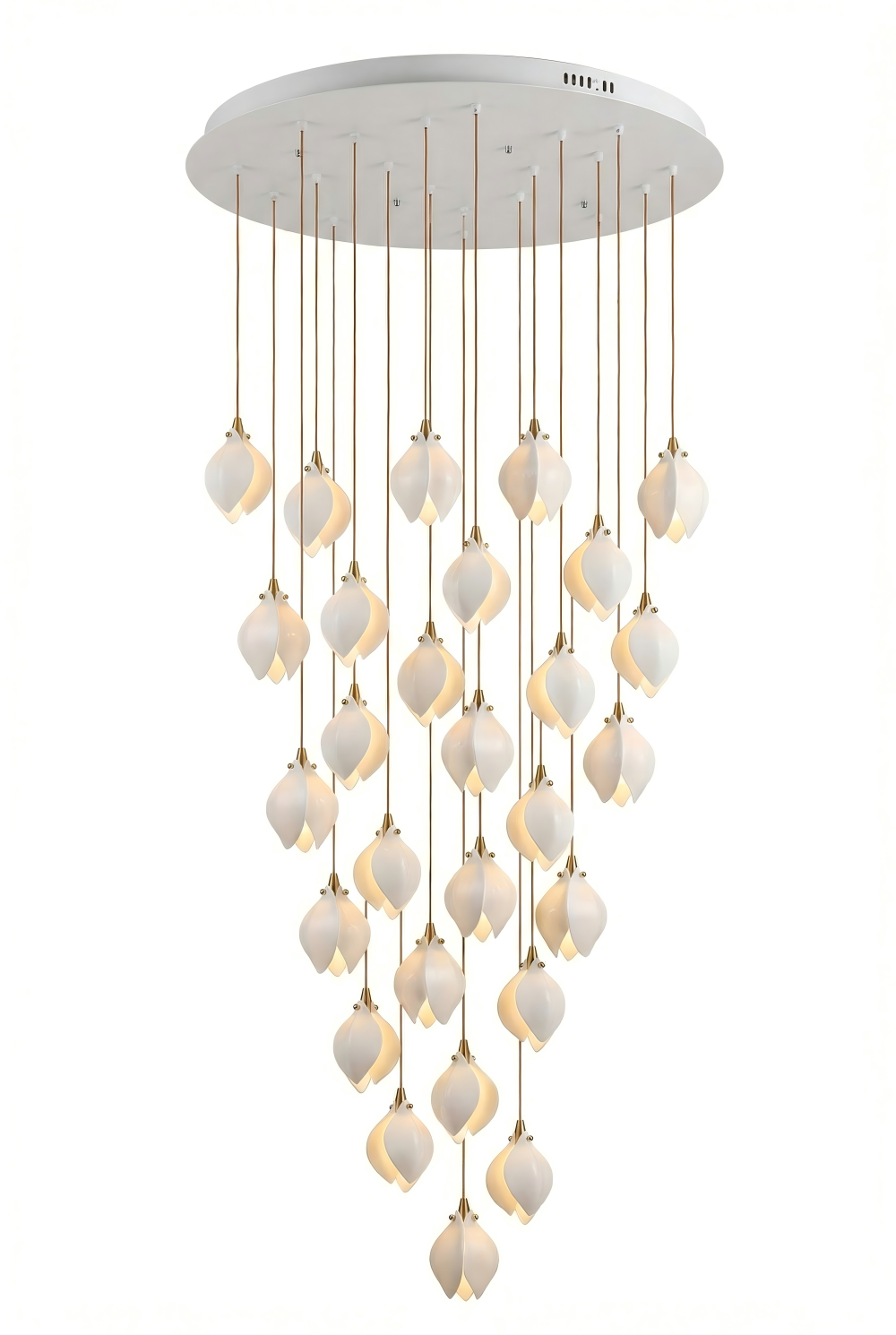 Hand-Sculpted Ceramic Bloom Flower Chandelier for Dining Room, Living & Foyer – Luxury Artistic Decor by Aurorae Lighting