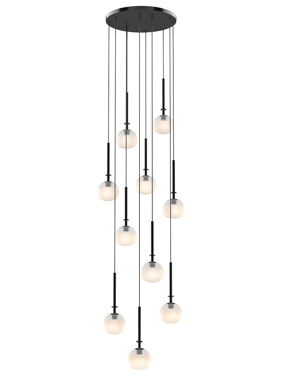 The Aurorae Lighting Elegant Cream Glass Globe Pendant Light, a radiant fusion of black metal and creamy glass, crafted to elevate modern interiors.