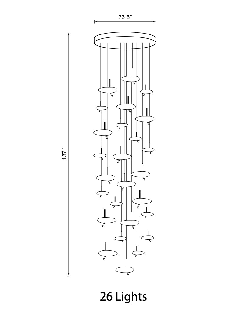 Multi-Light Foyer Hanging Pendant Fixtures