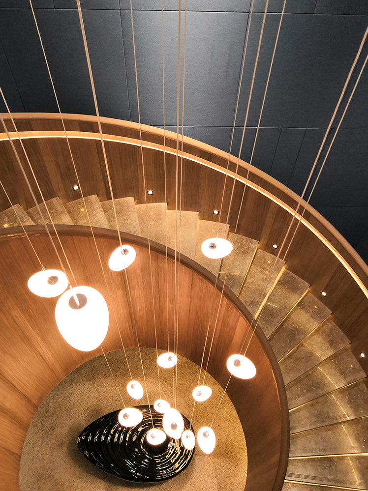 Modern Glass Pebbles Staircase Lighting