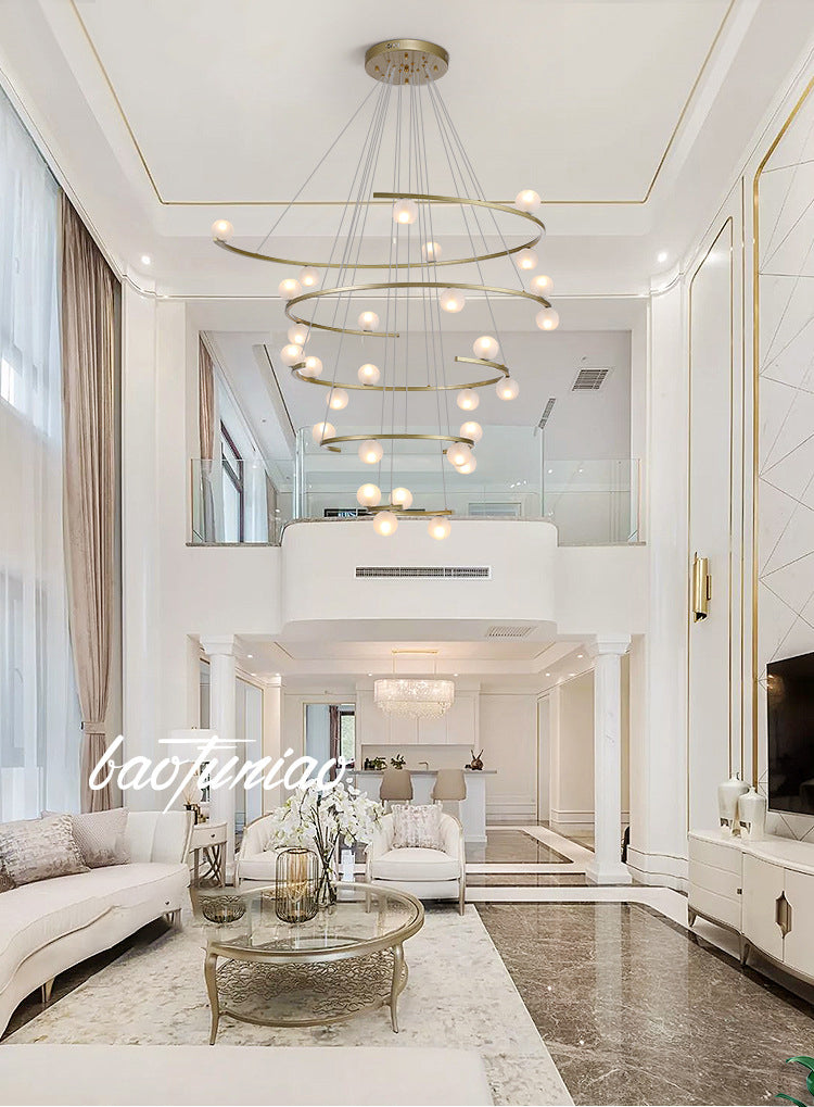 The understated elegance of Aurorae Lighting's Half Ring architectural LED chandelier