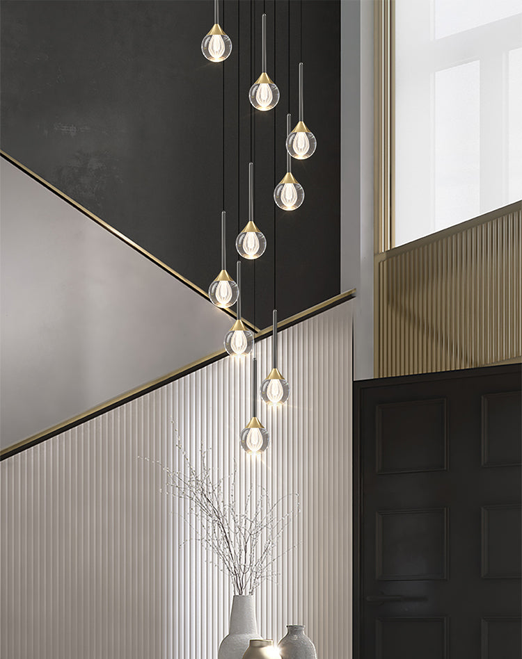 Modern Crystal Ball Pendant Light for Living Room