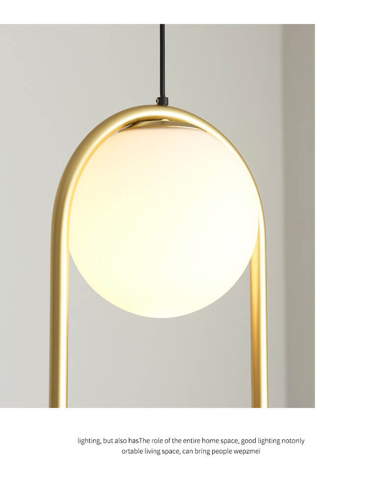 Close-up of a milky opal glass shade on an Aurorae Lighting LED chandelier