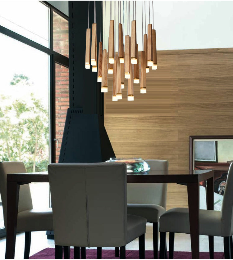 Modern Wood Chandelier