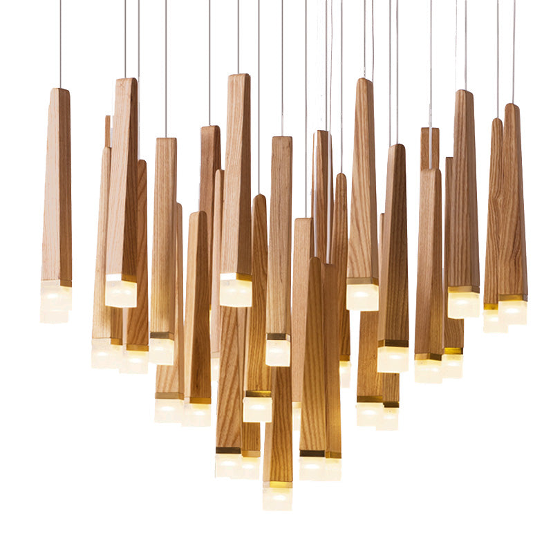 Wooden Chandelier Lights