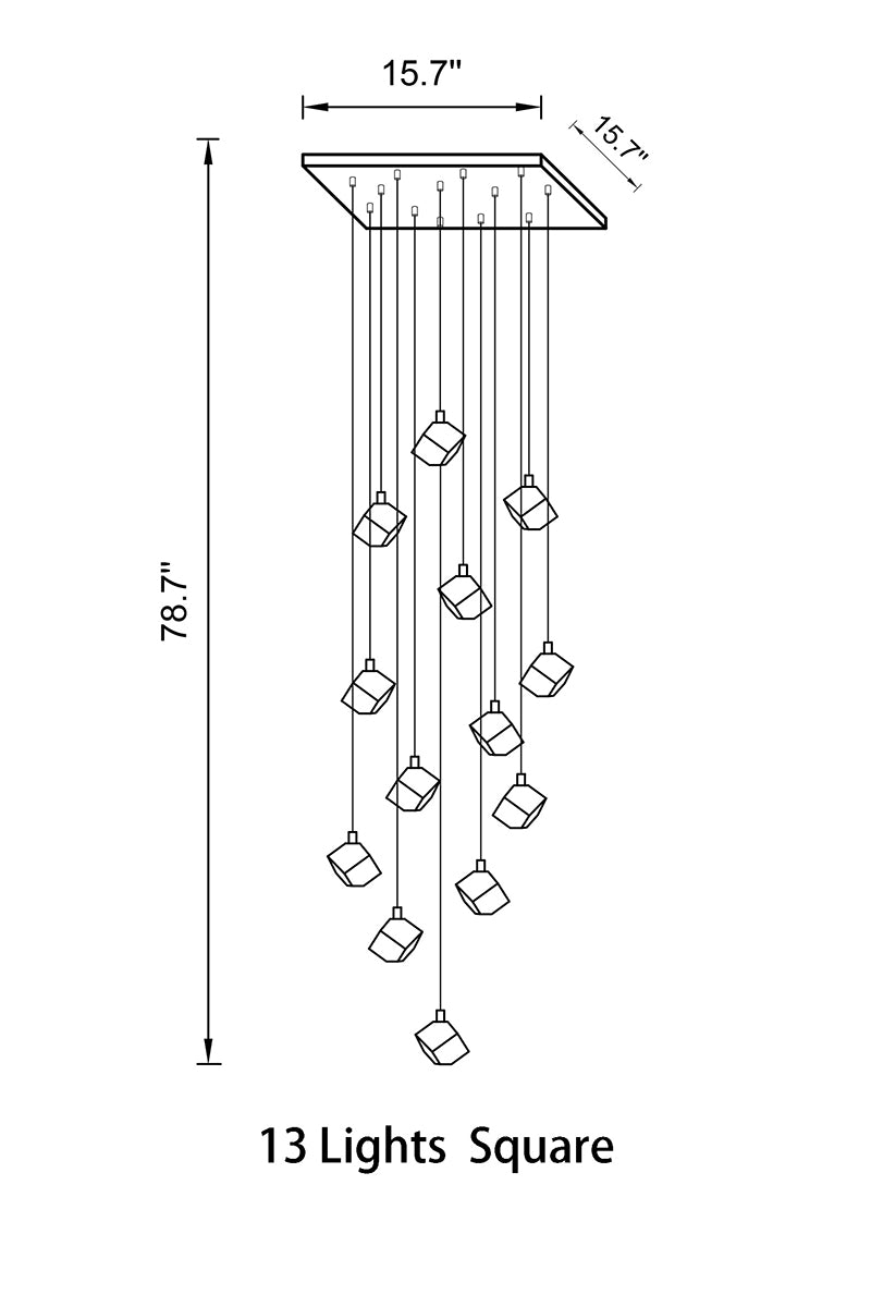 Minimalist design with luxurious crystal details on an Aurorae Lighting LED chandelier