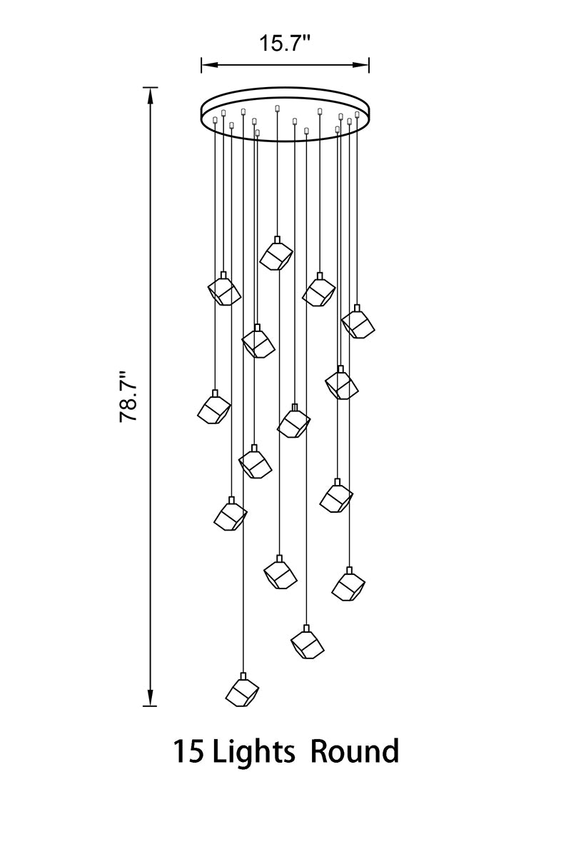 Dining room featuring Aurorae Lighting modern crystal chandelier with LED lights