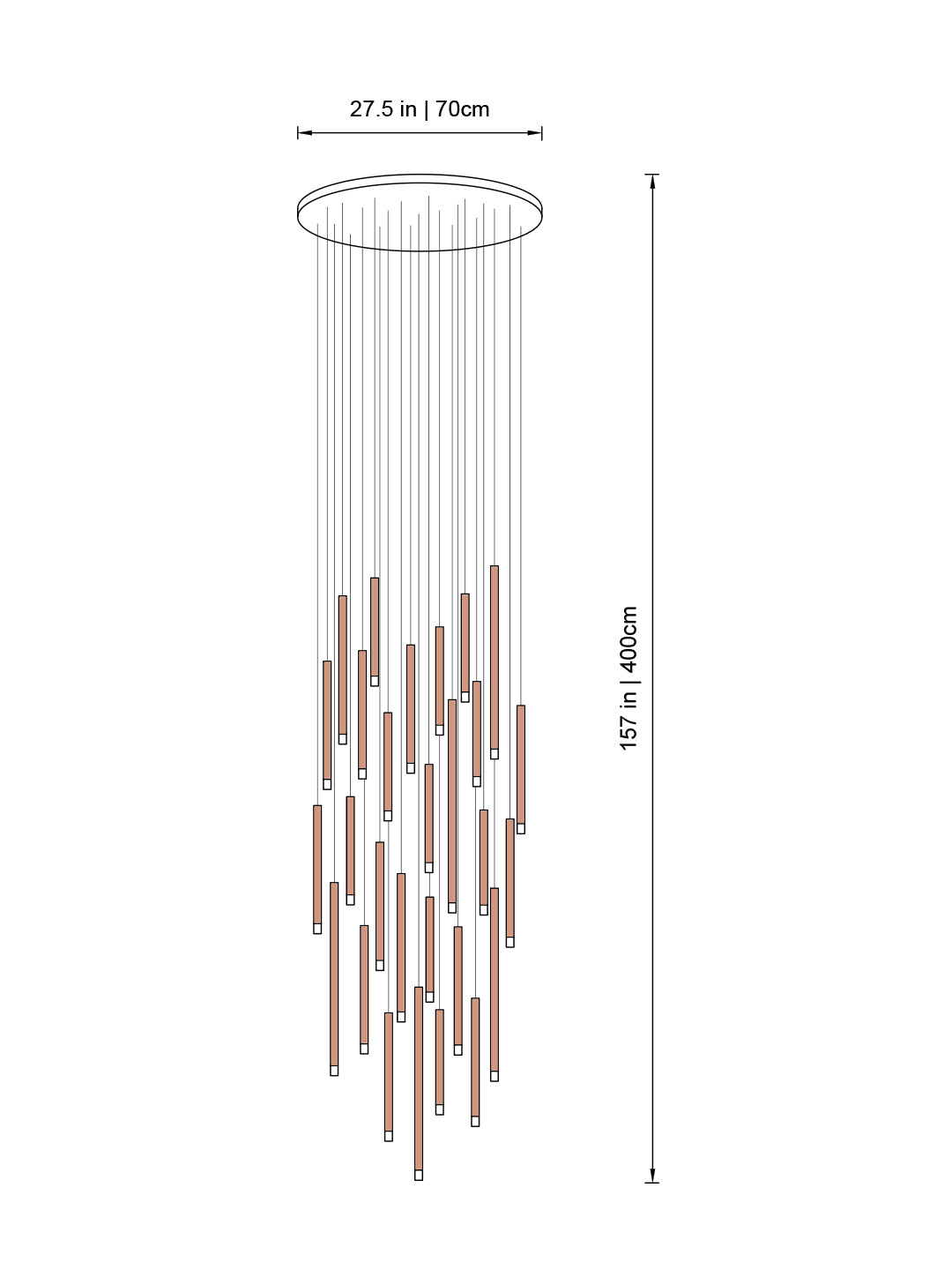 cluster tube pendant lights for high ceiling