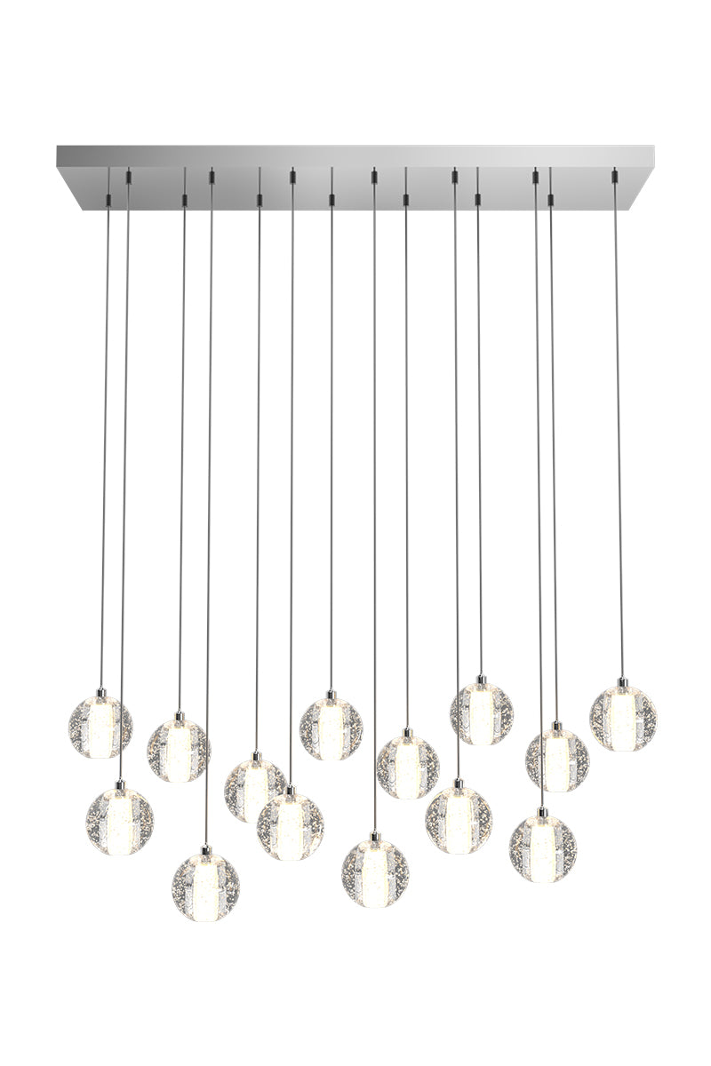 rectangle multi gole crystal pendant lighting