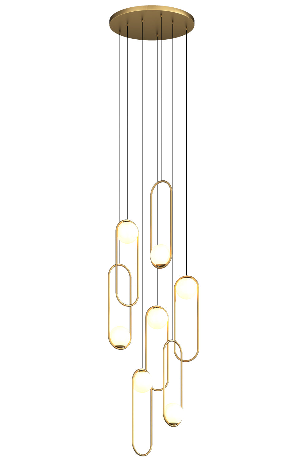 7 multi-light gold pendant for dining room