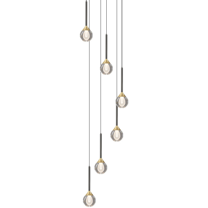 Modern Crystal Ball Pendant Light